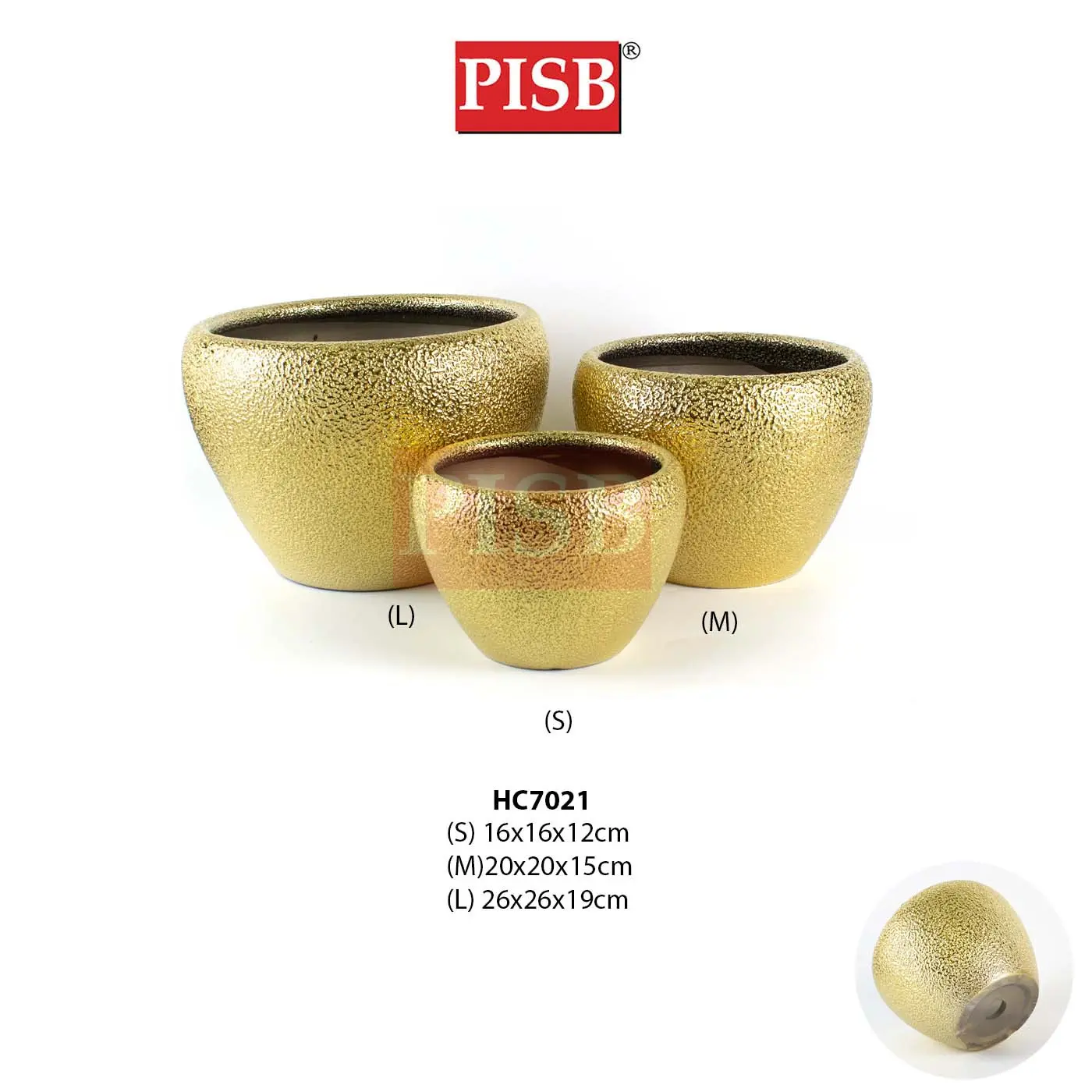 HC7021 Spotty Gold Ceramic Decorations Craft Vase Ornament Pasu Bunga