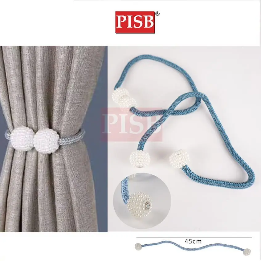 0802 Magnetic Pearl Beads Curtain Tieback Curtain Decoration Pengikat Langsir (2Pcs/Pkt) - Image 2