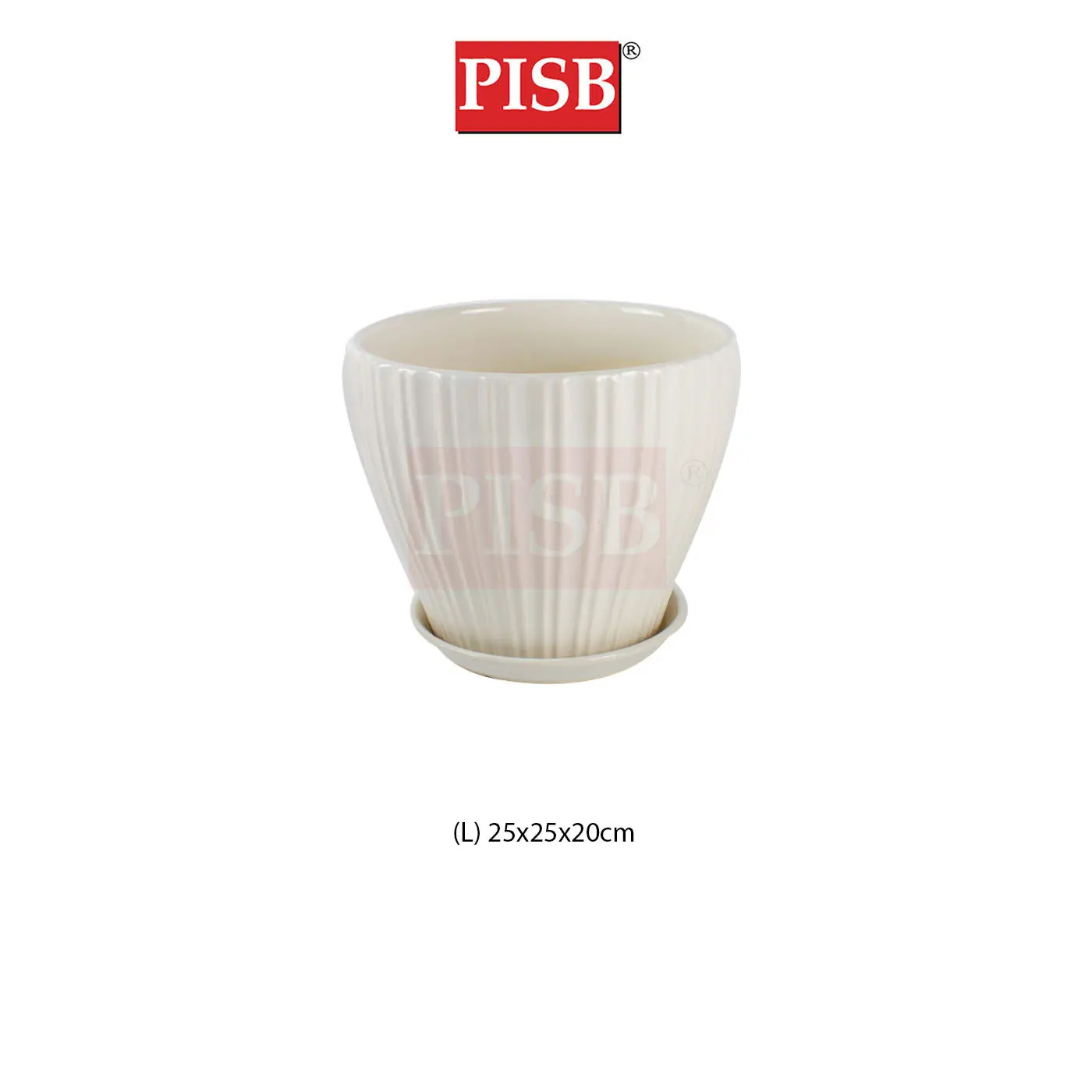 HC7009 White Ceramic Decorations Craft Vase Ornament Pasu Bunga - Image 2