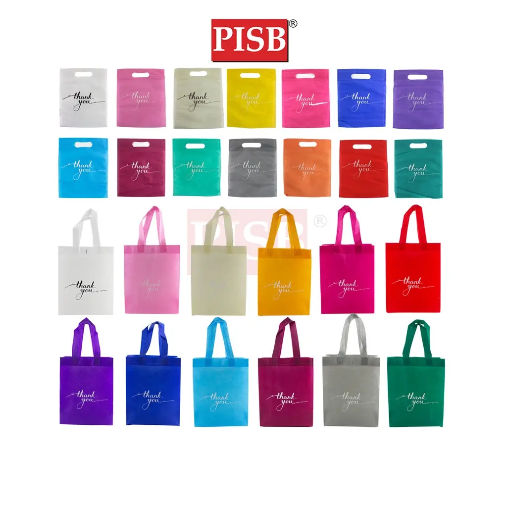 7172/73 Plain Color Woven Bag With Handle (10Pcs/Pkt)