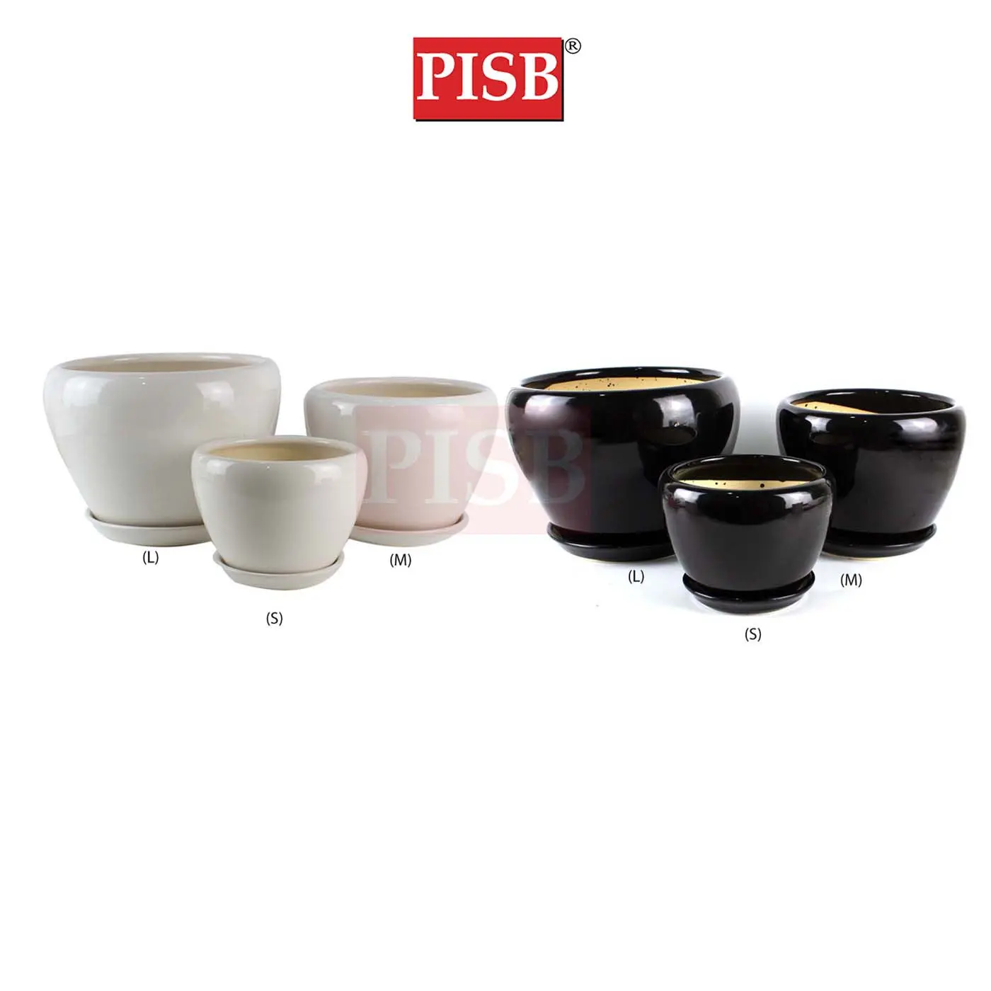 HC7003/04 Black/White Ceramic Decorations Craft Vase Ornament Pasu Bunga