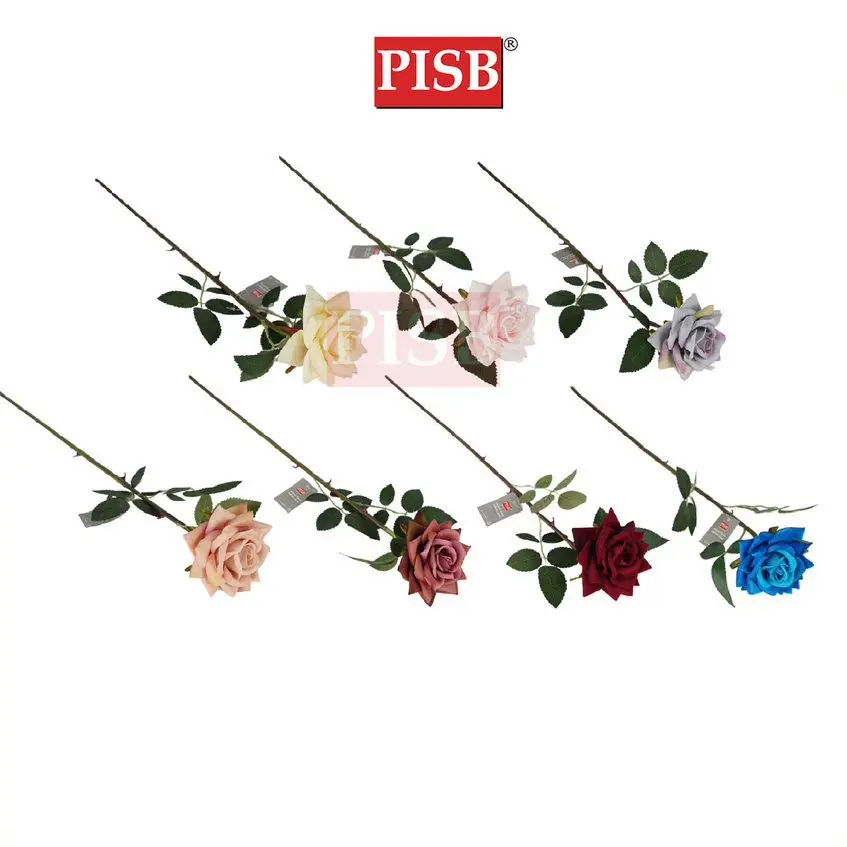 3004 56CM Velvet Diamond Rose Spray Artificial Flower Bunga Hiasan