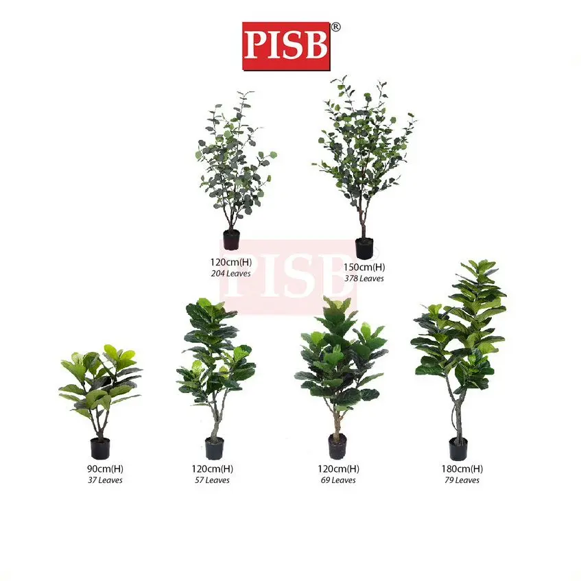 3010-3016 Fiddle Fig Eucalyptus Tree Artificial Plant 90/120/150/180CM
