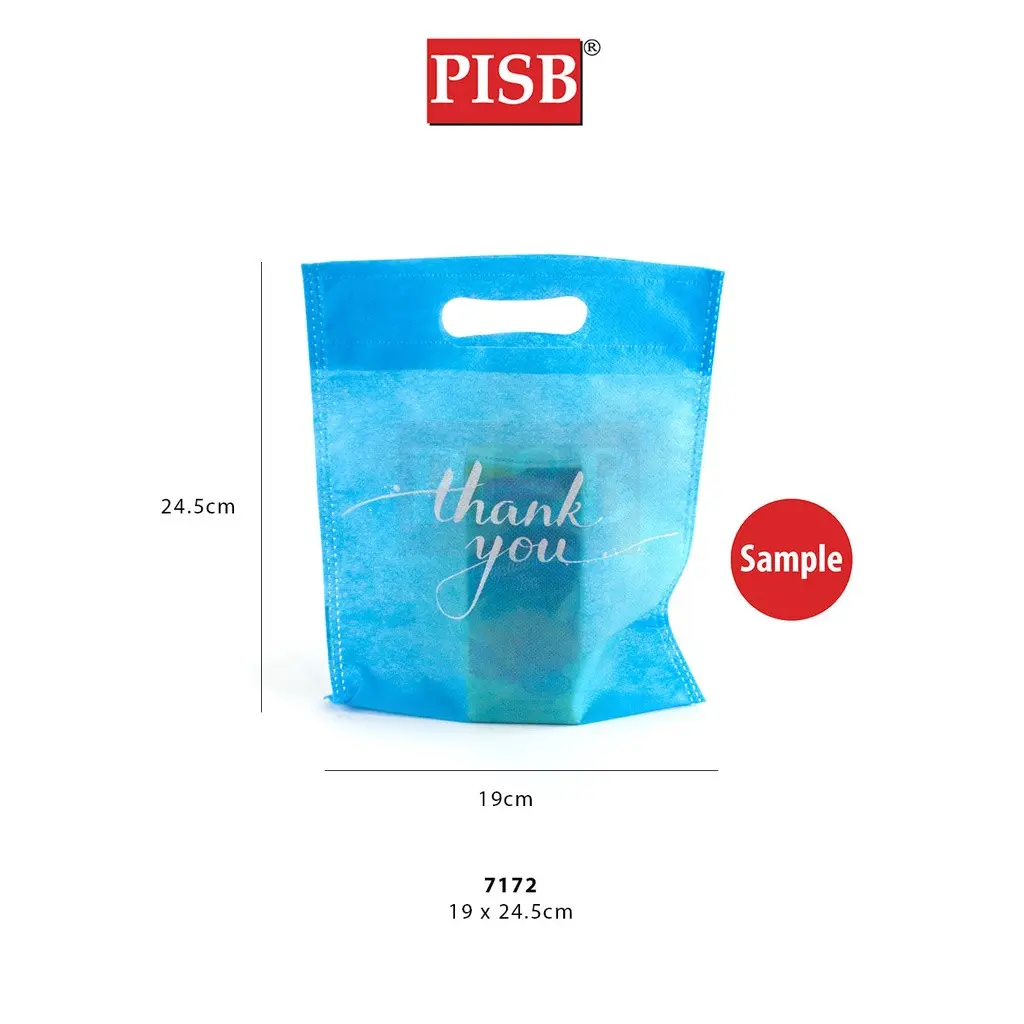 7172/73 Plain Color Woven Bag With Handle (10Pcs/Pkt) - Image 5