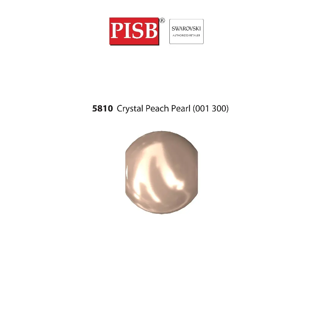 5810 SWAROVSKI CRYSTAL ROUND PEARL 001 300 CRYSTAL PEACH PEARL - Image 2