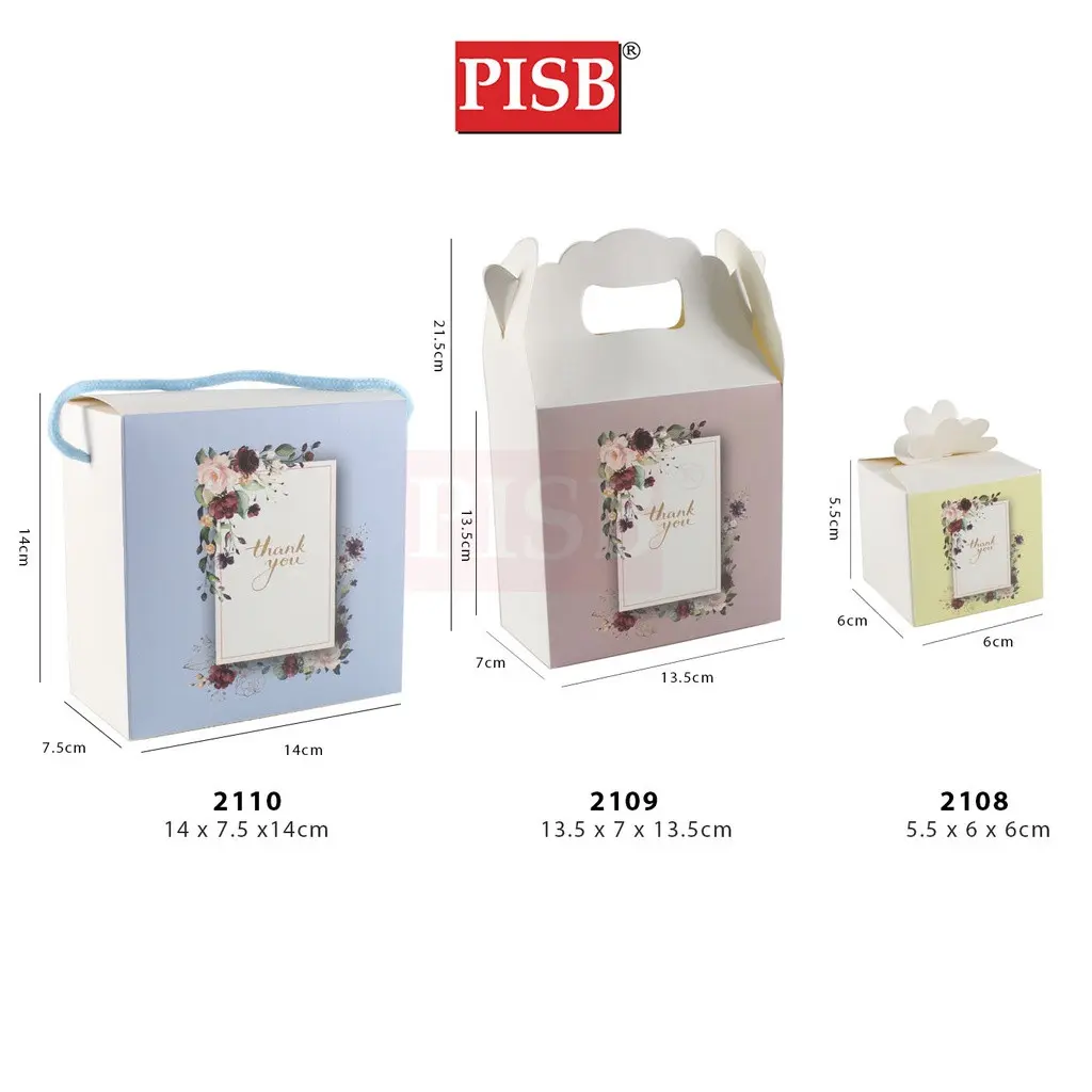 2108-2110 Premium Flower Design Gift Box Gift Bag Paper Bag(10Pcs/Pkt) - Image 2