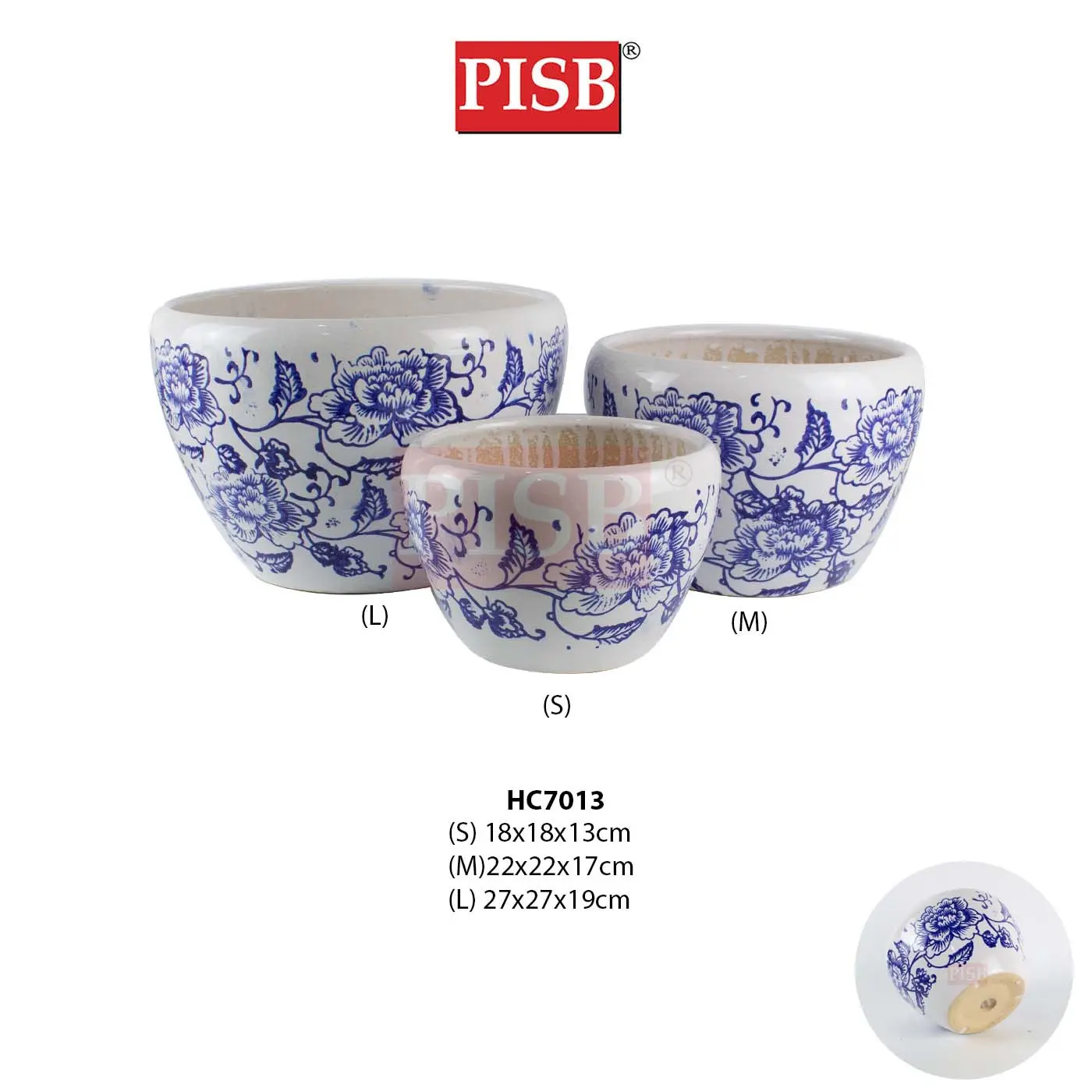 HC7013/14 Hamptons Style Ceramic Decorations Craft Vase Ornament Pasu Bunga - Image 2