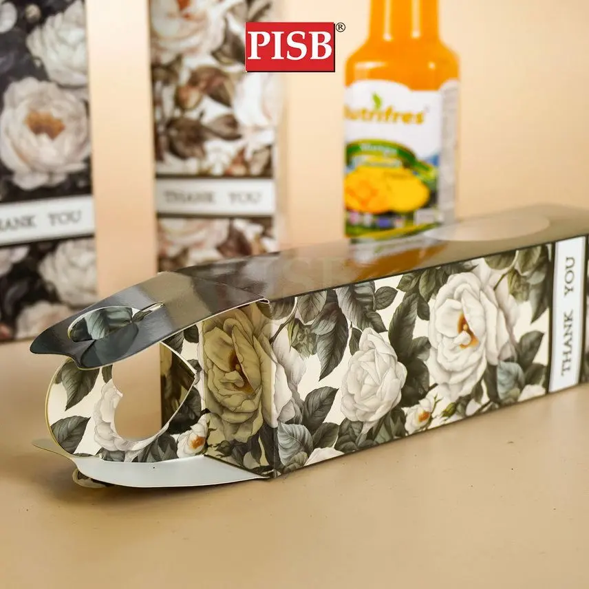 0457 (10Pcs/Pkt) Flower Printed Gift Box Doorgift Box / Kotak Concentrate Kordial Kicap - Image 3