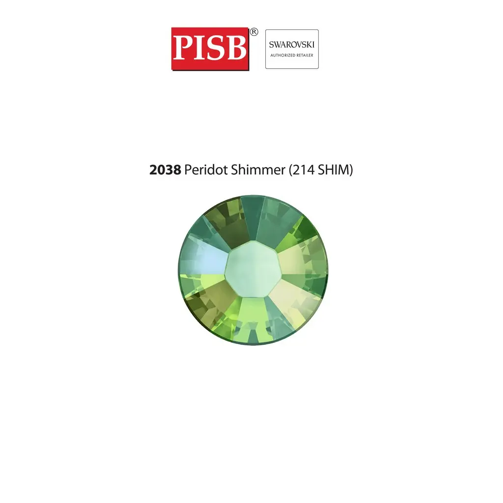 2038 2078 SS10-SS34 SWAROVSKI HOTFIX CLR EFFECT 214 SHIM PERIDOT SHIMMER