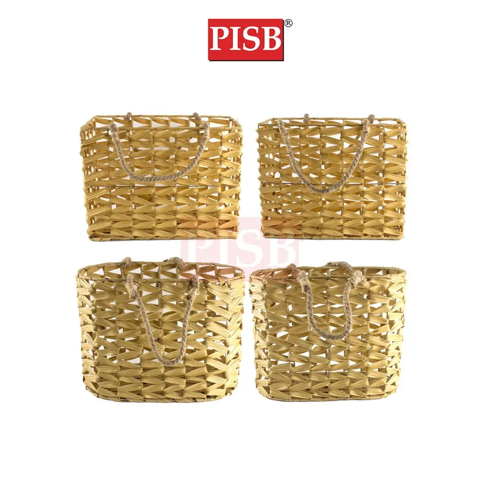 1065/66 Rattan Style Basket With Rattan Handle