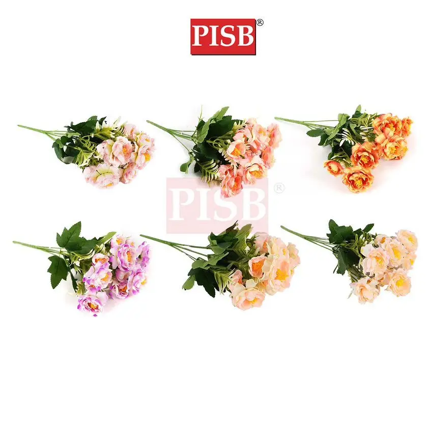 2197 39CM Cabbage Rose Mix Bush Flower