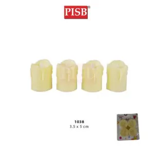 1038 LED Electronic Candle Light (4Pcs/Pkt)