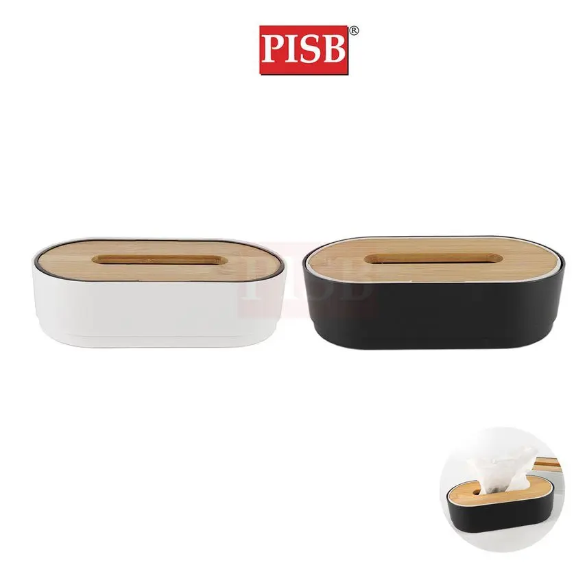 1189 Modern Style Wooden Tissue Box Bekas Tisu