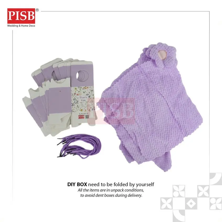 2136 (10Pcs/Pkt) Souvenir Hand Towel Kitchen Hanging Towel With Gift Box Sapu Tangan Tuala Tangan Doorgift Souvenir - Image 3