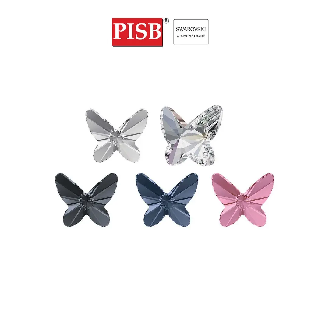 2854 SWAROVSKI BUTTERFLY FLATBACK RHINESTONES 12MM (1PCS)