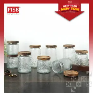 2411-2414 Seasoning Bottle Glass Airtight Spice Container Condiment Bottle Jar Bekas Rempah Balang Kaca Kuih Kedap Udara