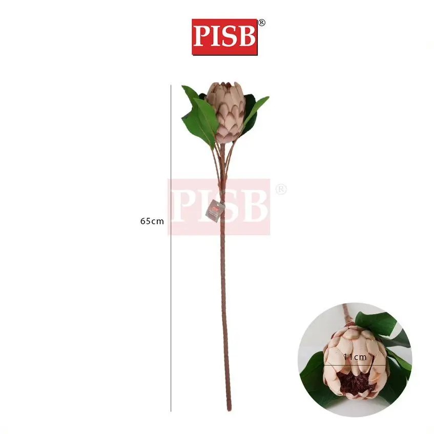 3012 65CM King Protea Artificial Flower Bunga Hiasan Viral Bunga Dulang Hantaran Perkahwinan Hand Bouquet - Image 2