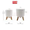 0642/43 Plastic Pot With Wooden Stand