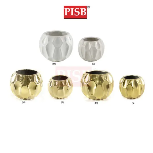 7049/50/51/52 Plating Frosted Gold White Ceramic Decorations Craft Vase Ornament Pasu Bunga