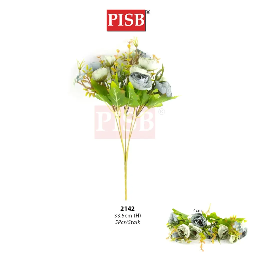 2133/36/37/42/43/44 24-34CM Cabbage Rose Bush Flower - Image 5