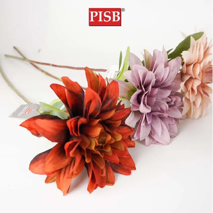 3001 52CM Dahlia Spray Artificial Flower Bunga Hiasan - Image 3