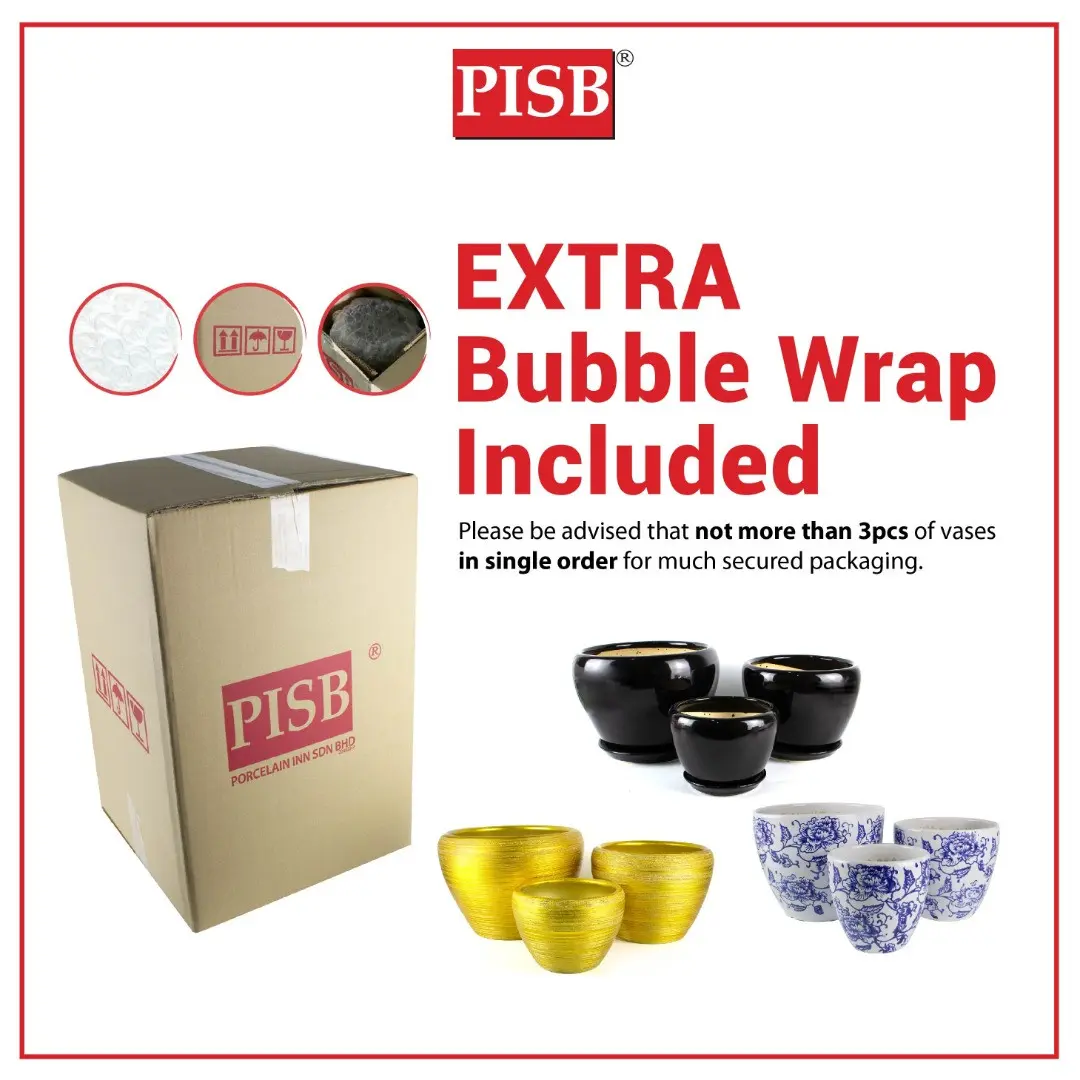 HC7023/24 Hamptons Style White Ceramic Decorations Craft Vase Ornament Pasu Bunga - Image 4