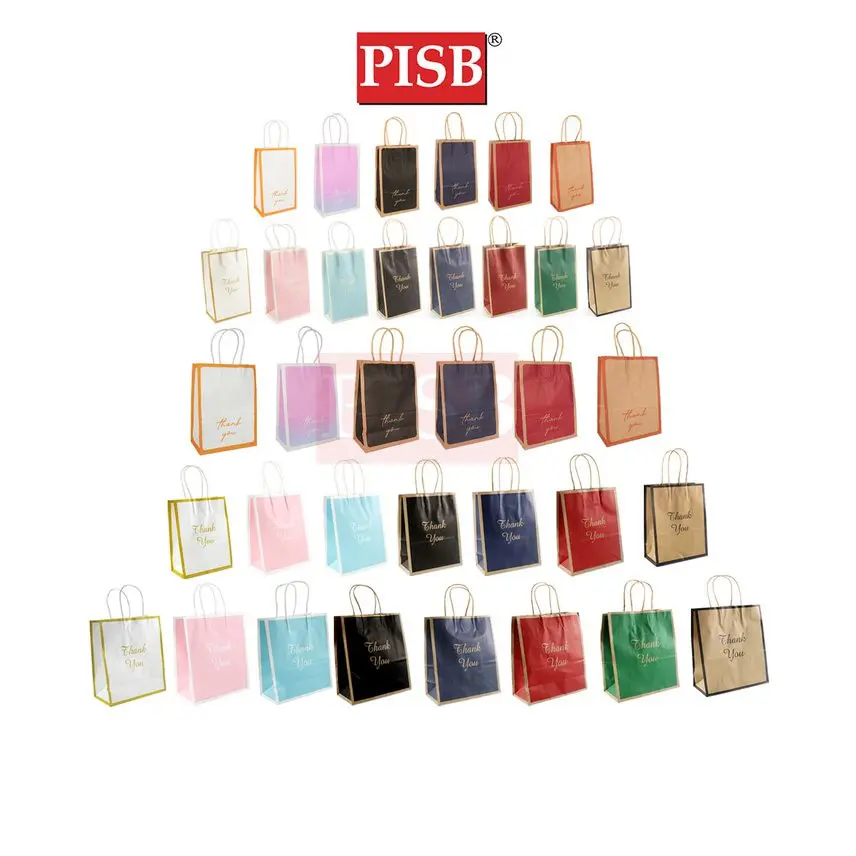 2087/2102/2103/2115/2116  (10Pcs/Pkt) 12*7*21CM Flower Design Plain Color Paper Bag