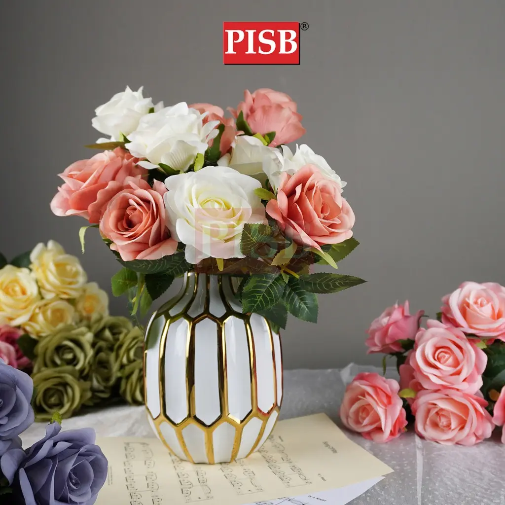 2232 41CM Korean Rose Bush Artificial Flower Bunga Hiasan Viral Bunga Dulang Hantaran Perkahwinan Hand Bouquet - Image 2