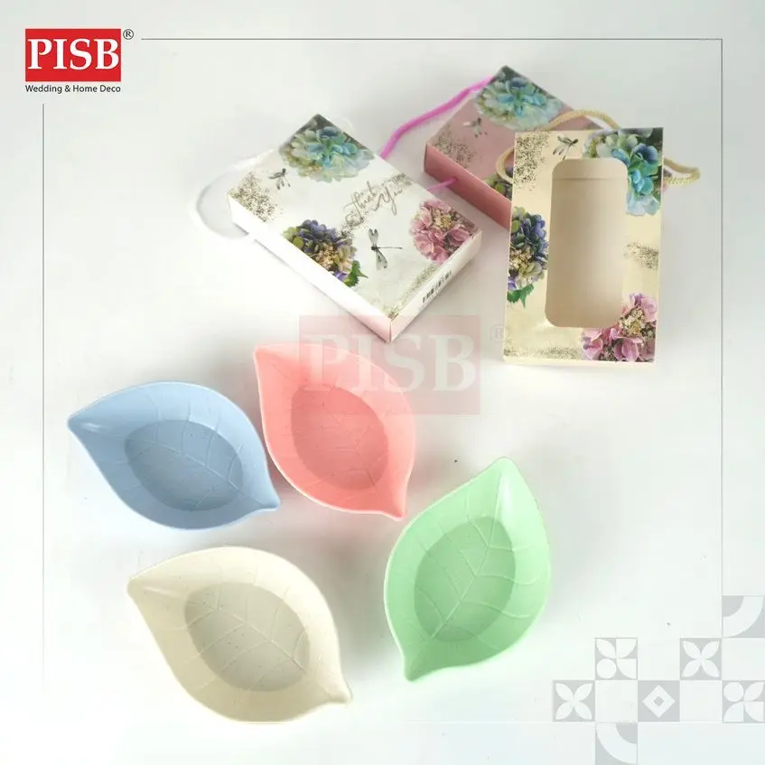 0479(100PCS) Mini Wheat Straw Sauce Plate Seasoning Plate Dish Dipping Bowls Mini Piring Sos Kicap Doorgift Souvenir Set - Image 5