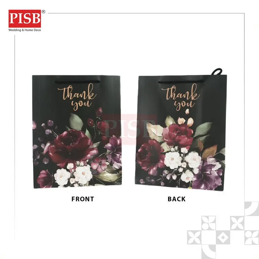 2129/30 (10Pcs/Pkt) Flower Design Paper Bag Shopping Bag Gift Bag Retail Bag Colour Kraft Paper Beg Wedding Birthday Bag - Image 2
