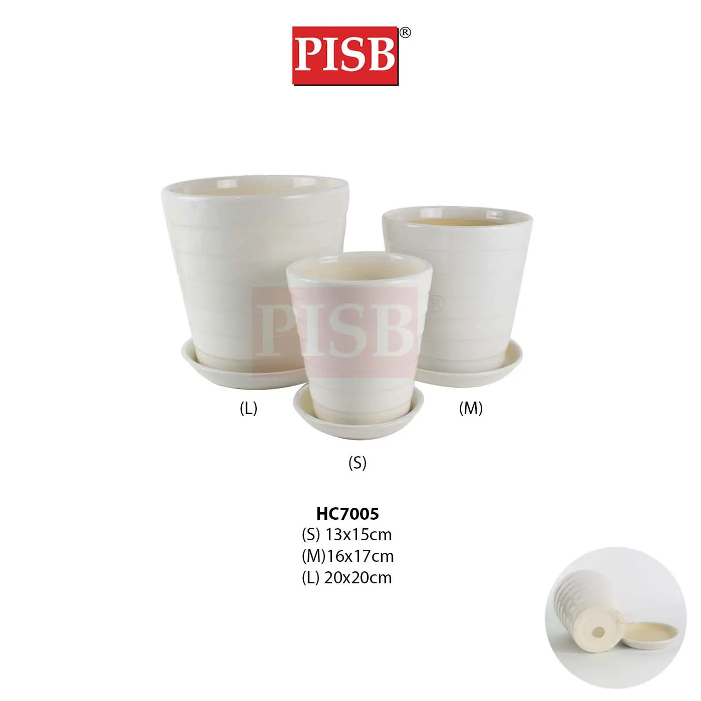 HC7005/06 Black/White Ceramic Decorations Craft Vase Ornament Pasu Bunga - Image 2