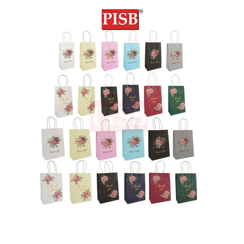 2111-2114 (10Pcs/Pkt) Rose Flower Design Paper Bag Gift Bag