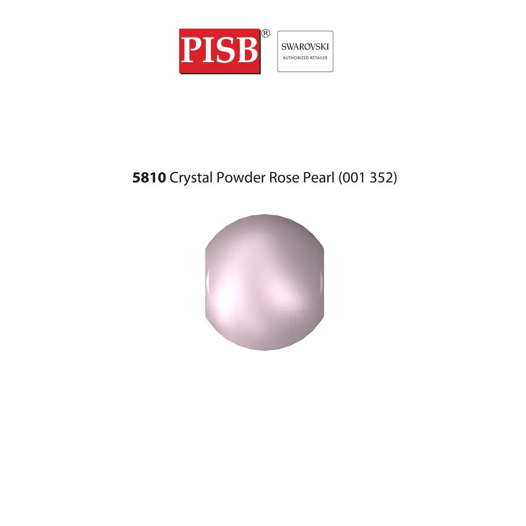 5810 SWAROVSKI CRYSTAL ROUND PEARL 001 352 CRYSTAL POWDER ROSE PEARL - Image 2