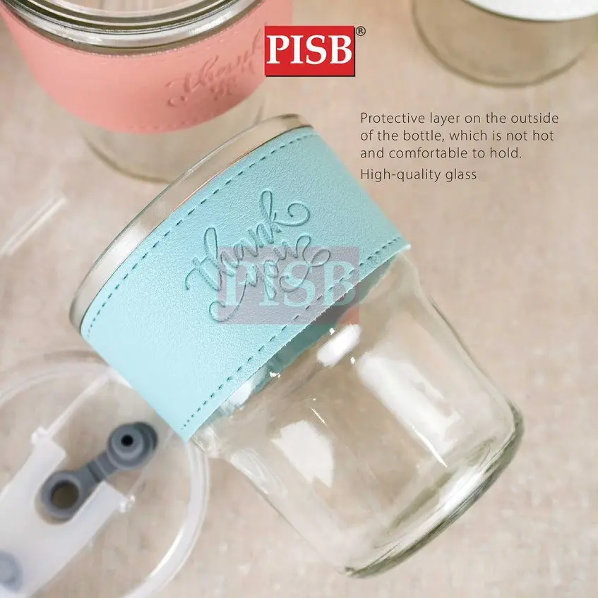 2129(58Pcs/Ctn)Straw Mug Glass Heat Cold Resistant Water Bottle Viral Transparent Travel Mug Coffee Glass Doorgift Cawan - Image 6