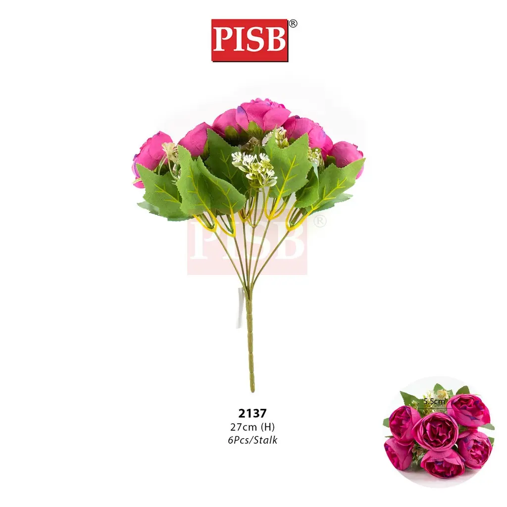 2133/36/37/42/43/44 24-34CM Cabbage Rose Bush Flower - Image 4