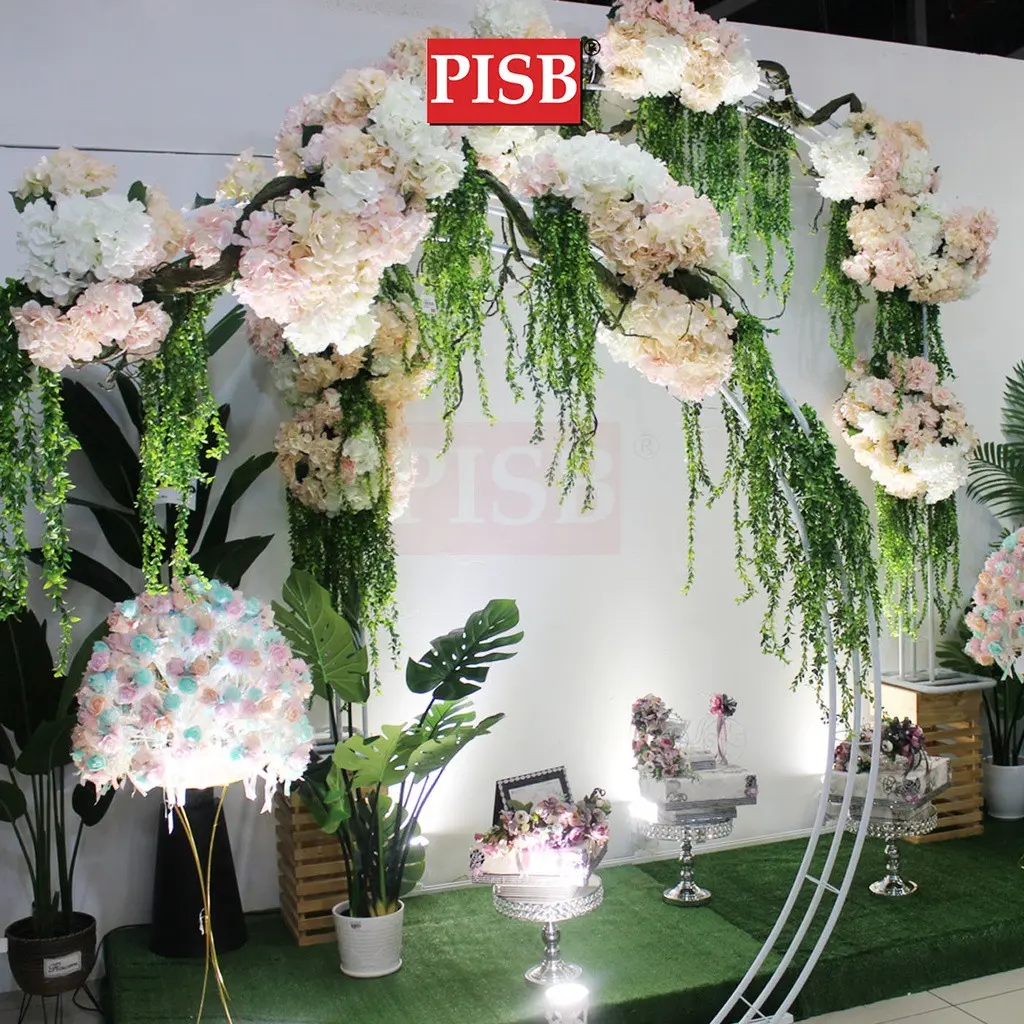 1111-1320 Iron Flower Arch Gerbang Besi Perkahwinan Wedding Arch Party Bridal Garden Decoration - Image 2