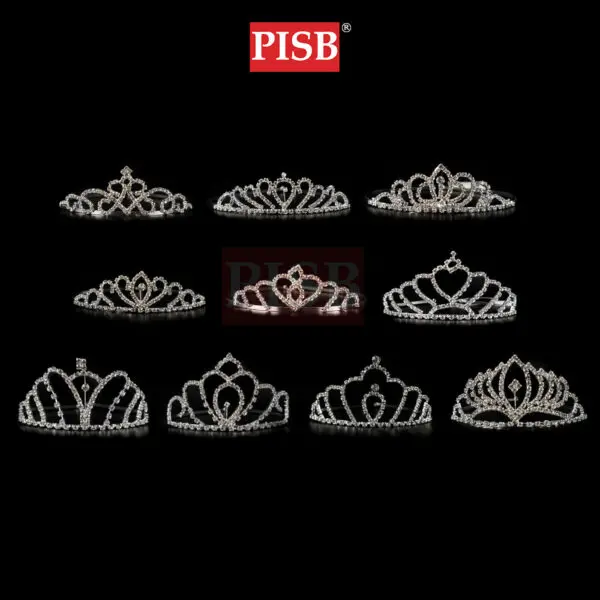 1228-1237 Kids Crystal Hair Crown & Tiara