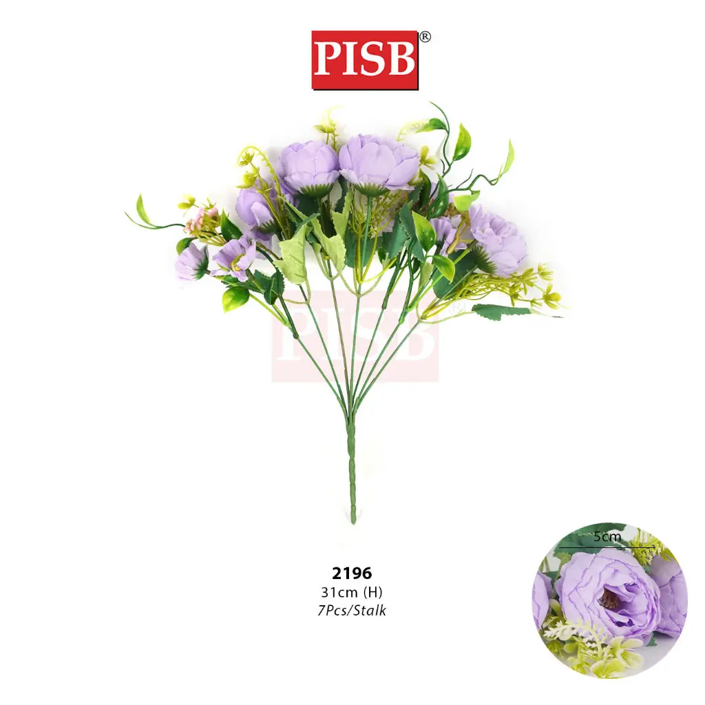 2132/2138/2196 28CM Peony Mix Bush Flower - Image 4