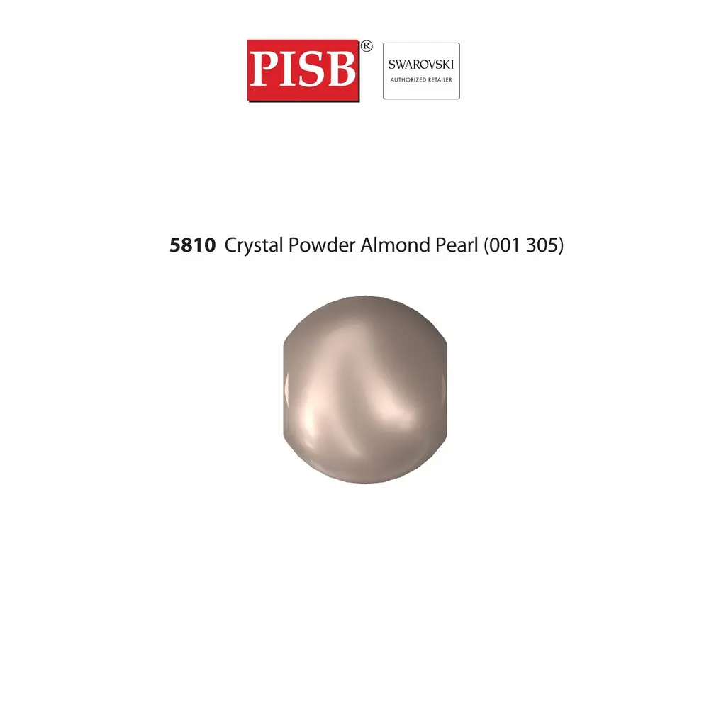 5810 SWAROVSKI CRYSTAL ROUND PEARL 001 305 CRYSTAL POWDER ALMOND PEARL - Image 2