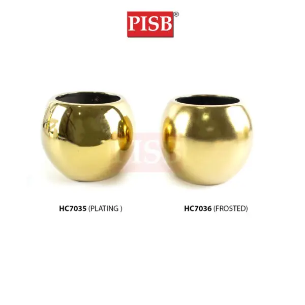 HC7034/35/36/37 Plating/Brushed/Frosted Gold Silver Ceramic Decorations Craft Vase Ornament Pasu Bunga