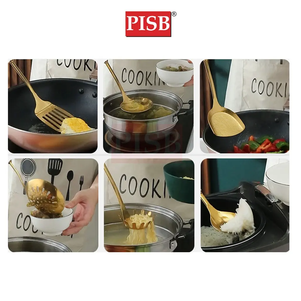 WD1167 7pcs Premium Kitchen Cookware Spatula Spoon Accessories Peralatan Dapur Senduk Kitchen Utensils Set Cooking Tools - Image 6