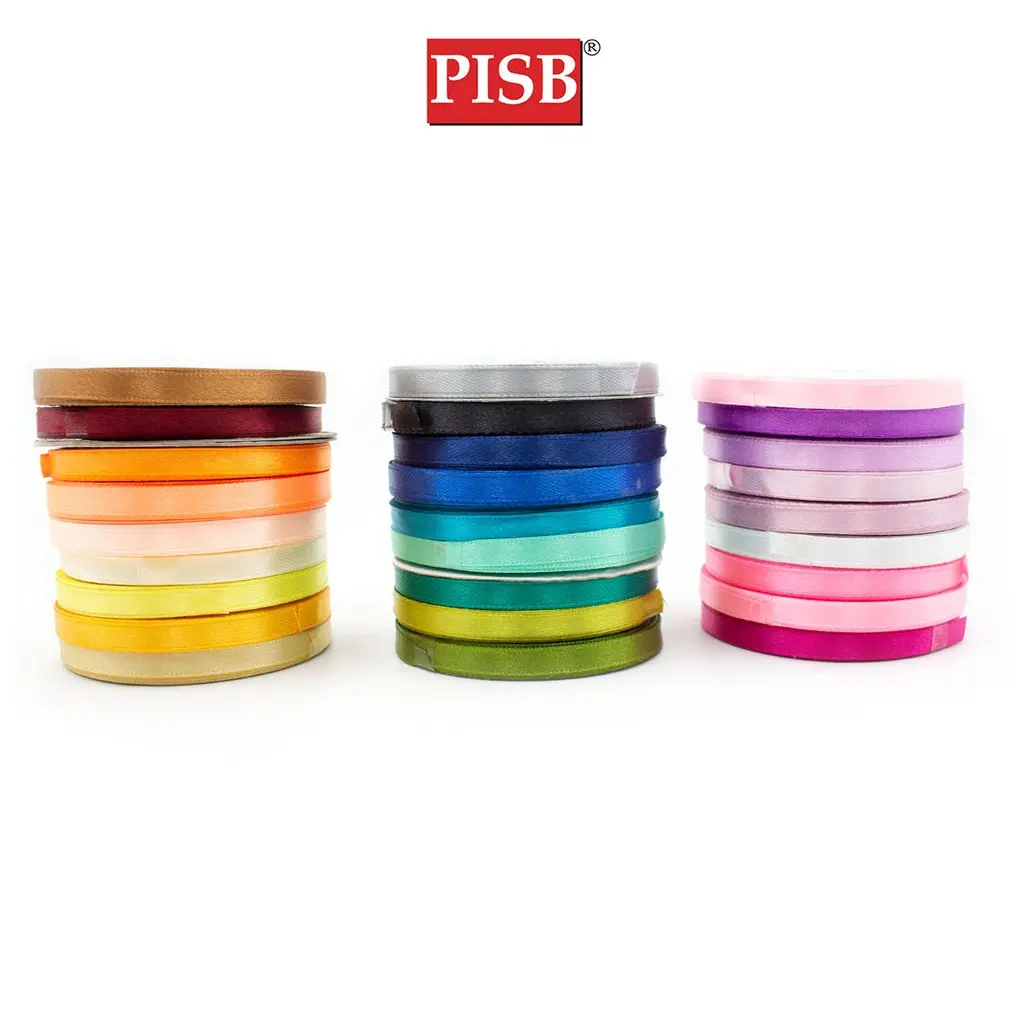 R050349 1/4" Plain Color Satin Ribbon Selection 2 (10Yards/Roll)