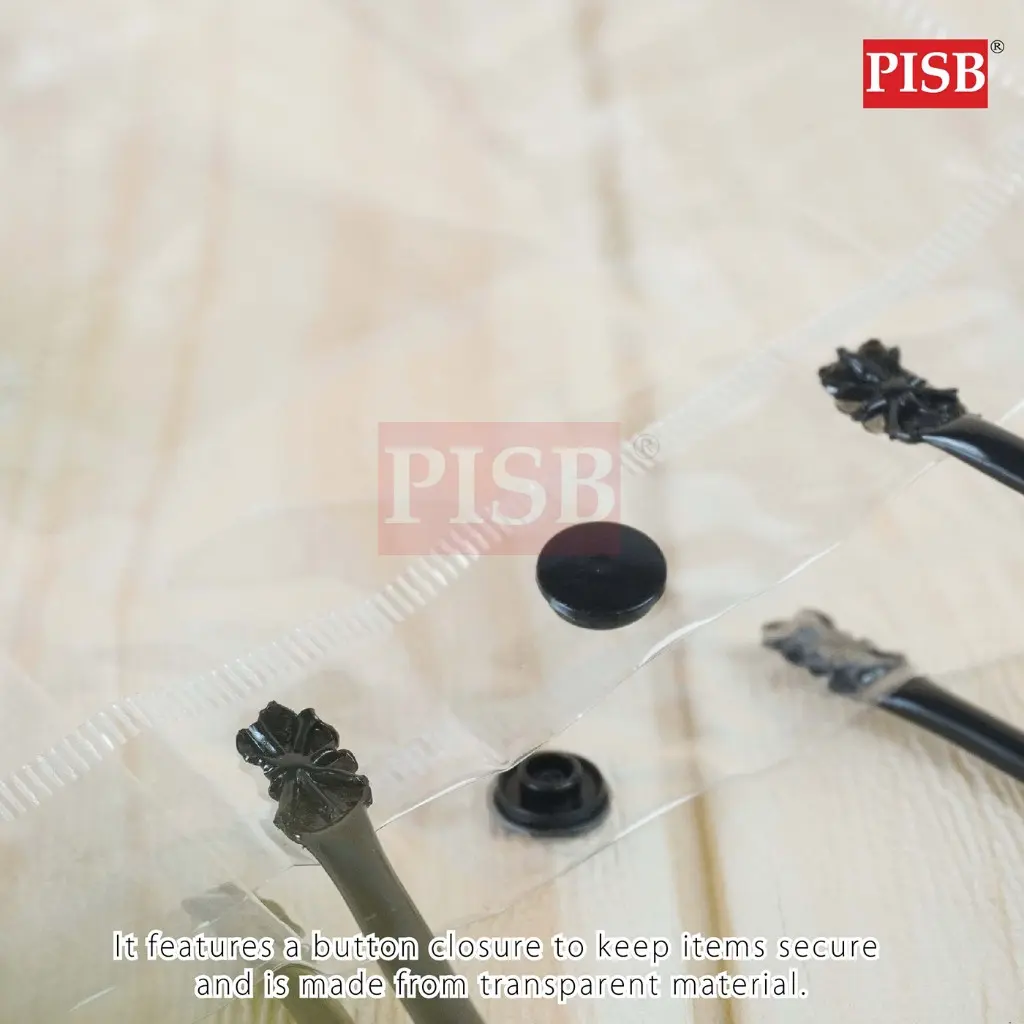 2132-35 (10Pcs/Pkt) Transparent Bag With Button Goodies Bag Wedding Plastic Doorgift Bag Beg Goodies Wedding Gift Bag - Image 6