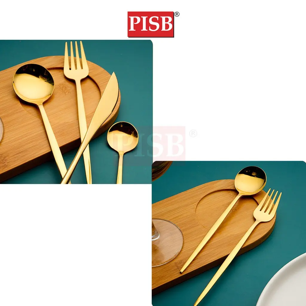 WD1169 24Pcs Stainless Steel Nordic Cutleries Viral Sudu Kayangan Sudu Hotel Dinnerware Set Sudu Spoon Set - Image 2