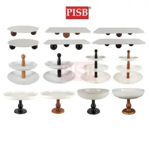 1220-1226 Ceramic Cake Stand Fruits Dessert Display Plate Gift Tray Dulang Hantaran Perkahwinan