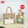 2155-58 (1Pc/Pkt) Jute Window Tote Bag Women Bag Shopping Bag Retail Gift Bag Goodies Bag Wedding Birthday Beg Bag Guni