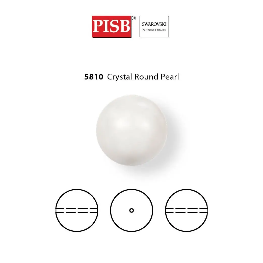 5810 SWAROVSKI CRYSTAL ROUND PEARL 001 616 CRYSTAL LIGHT GREY PEARL - Image 3