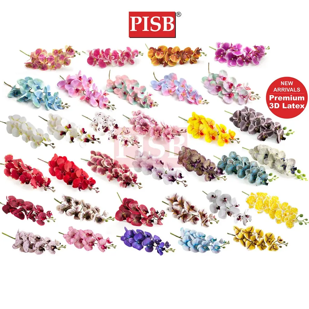 1602/0577 96/105CM 3D Latex Orchid Flower 9 Heads