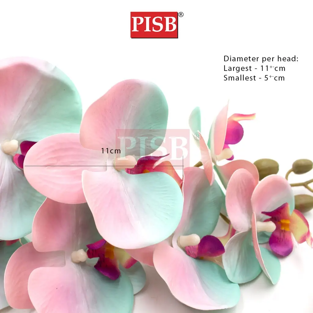 1602/0577 96/105CM 3D Latex Orchid Flower 9 Heads - Image 3