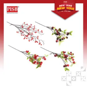 2233/34 80CM Berries Spray Artificial Flower Bunga Hiasan Viral Bunga Dulang Hantaran Perkahwinan Hand Bouquet